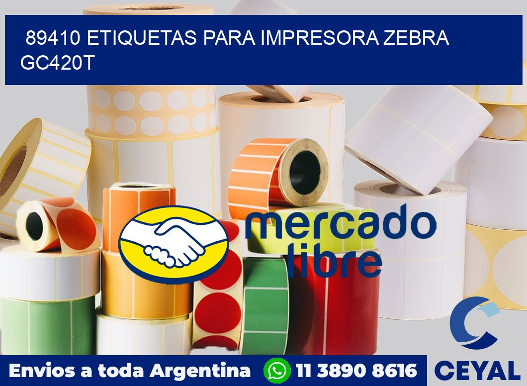 89410 etiquetas para impresora zebra GC420T