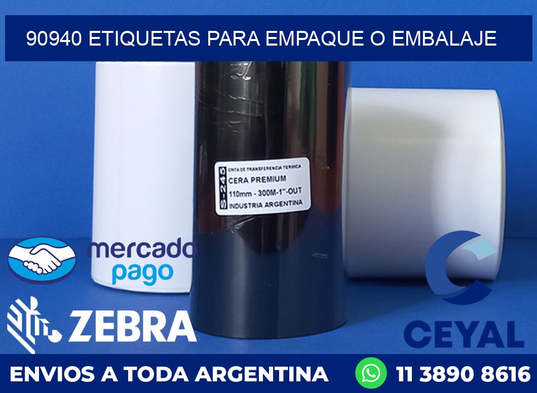 90940 etiquetas para empaque o embalaje