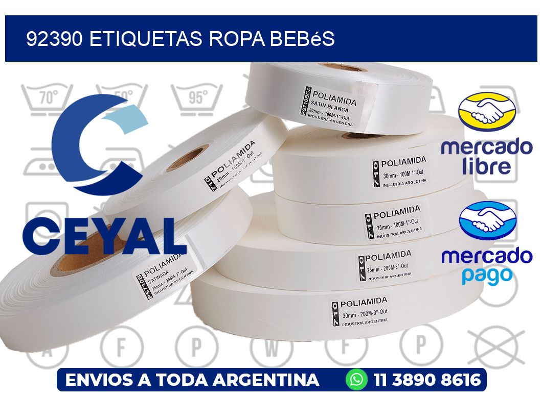 92390 Etiquetas ropa bebés