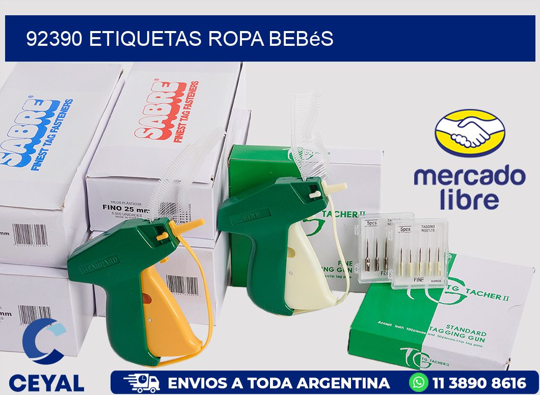 92390 Etiquetas ropa bebés