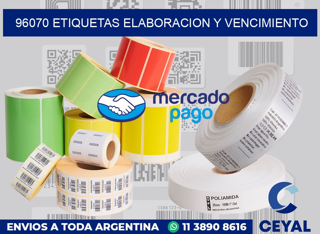 96070 Etiquetas elaboracion y vencimiento