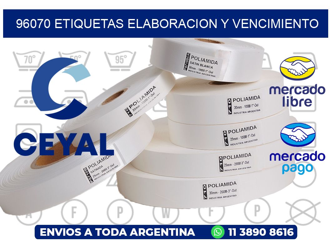 96070 Etiquetas elaboracion y vencimiento