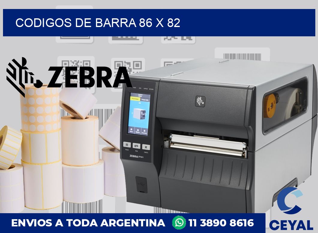Codigos de barra 86 x 82