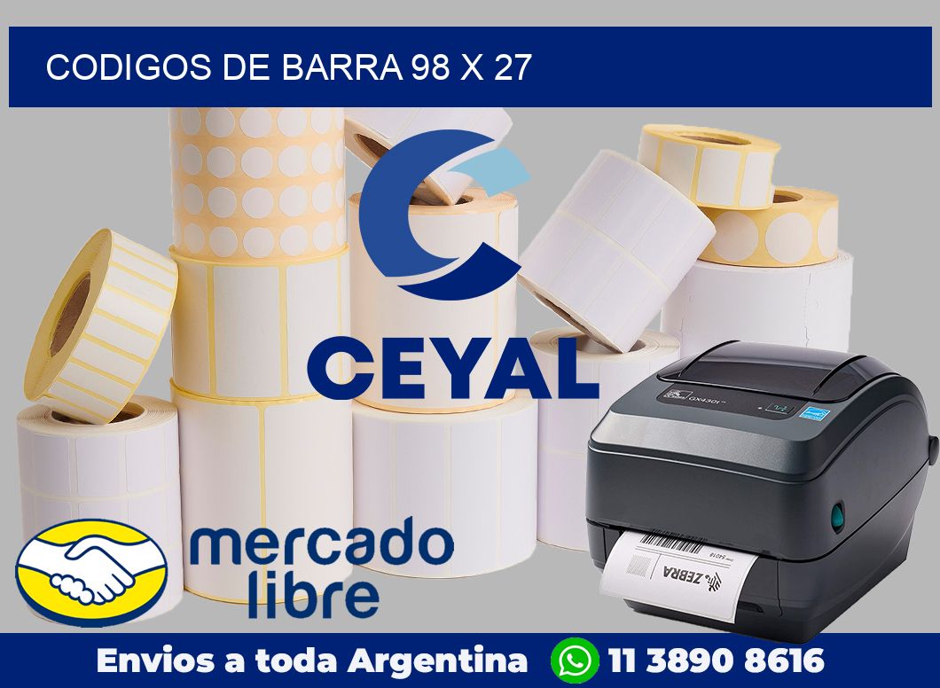 Codigos de barra 98 x 27