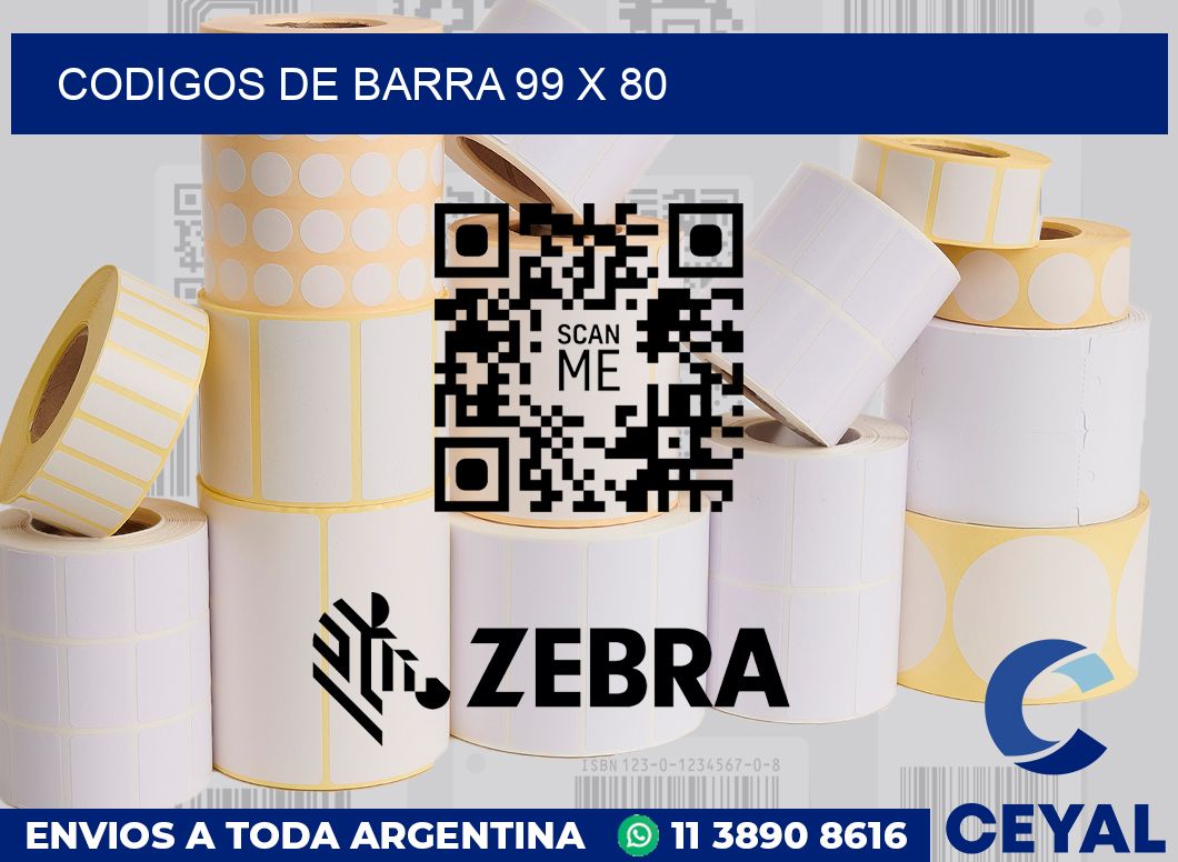 Codigos de barra 99 x 80