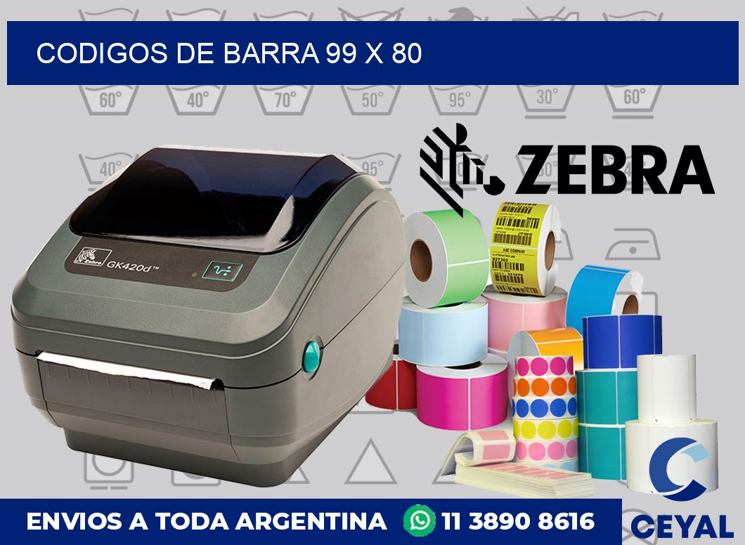 Codigos de barra 99 x 80