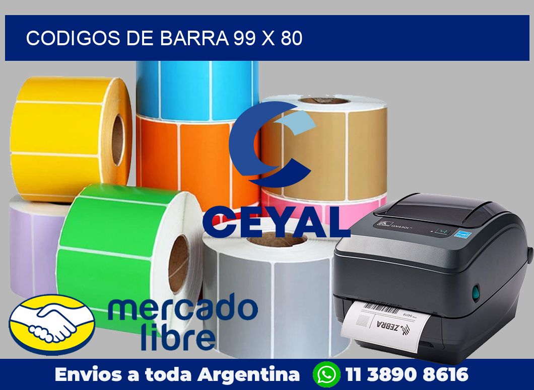 Codigos de barra 99 x 80