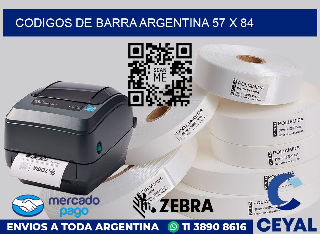 Codigos de barra Argentina 57 x 84