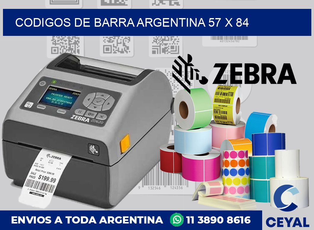 Codigos de barra Argentina 57 x 84