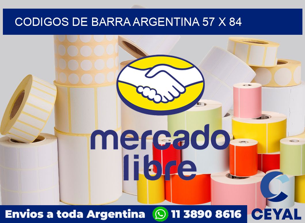 Codigos de barra Argentina 57 x 84
