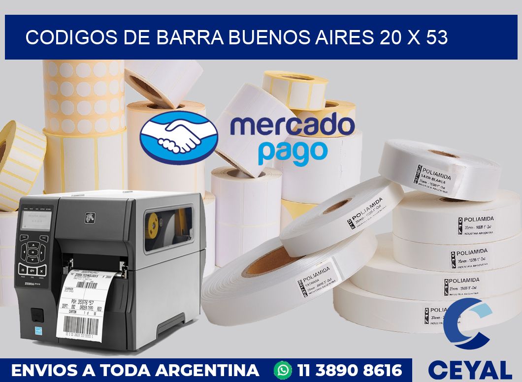 Codigos de barra Buenos Aires 20 x 53