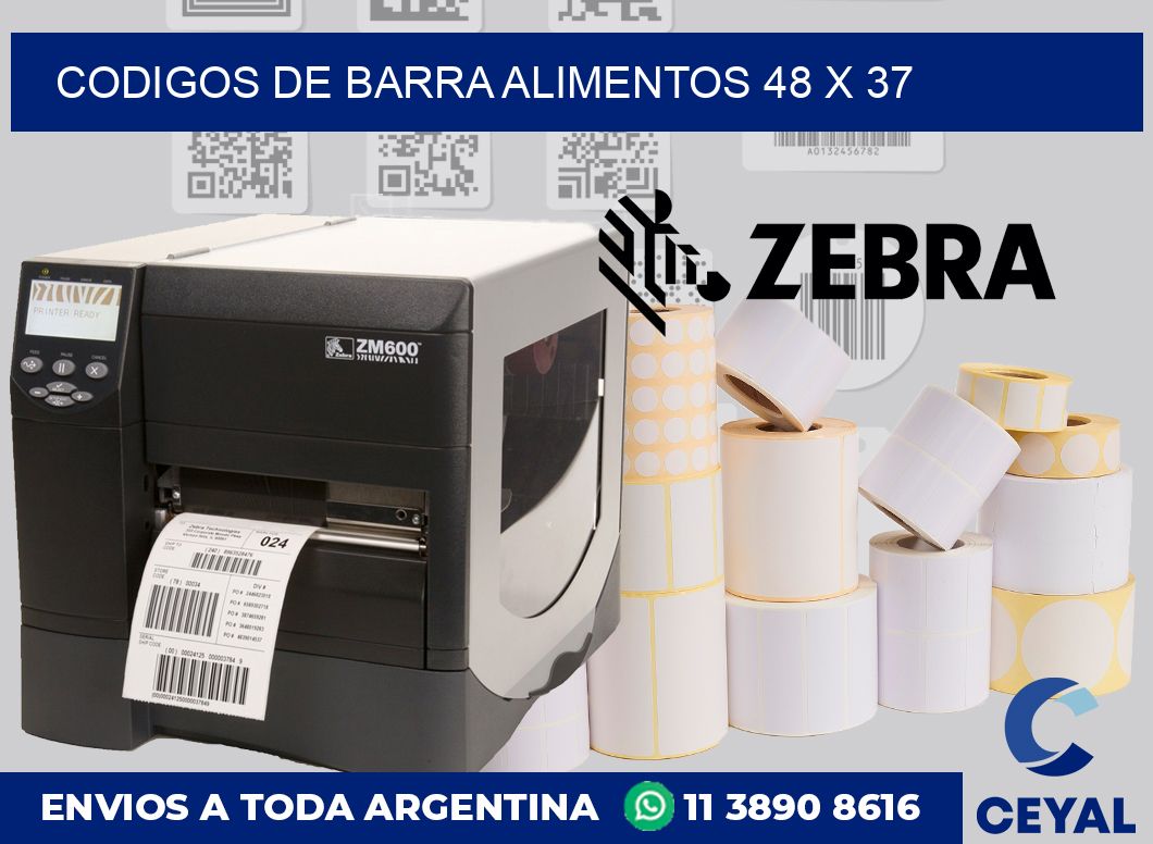 Codigos de barra alimentos 48 x 37