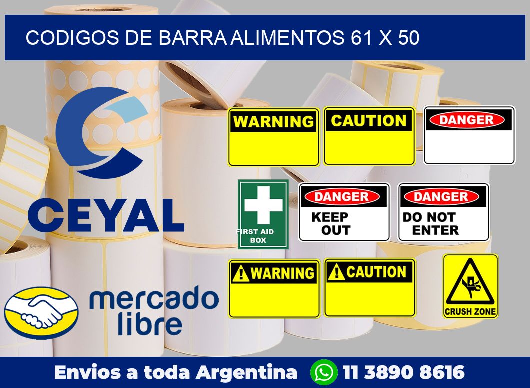 Codigos de barra alimentos 61 x 50