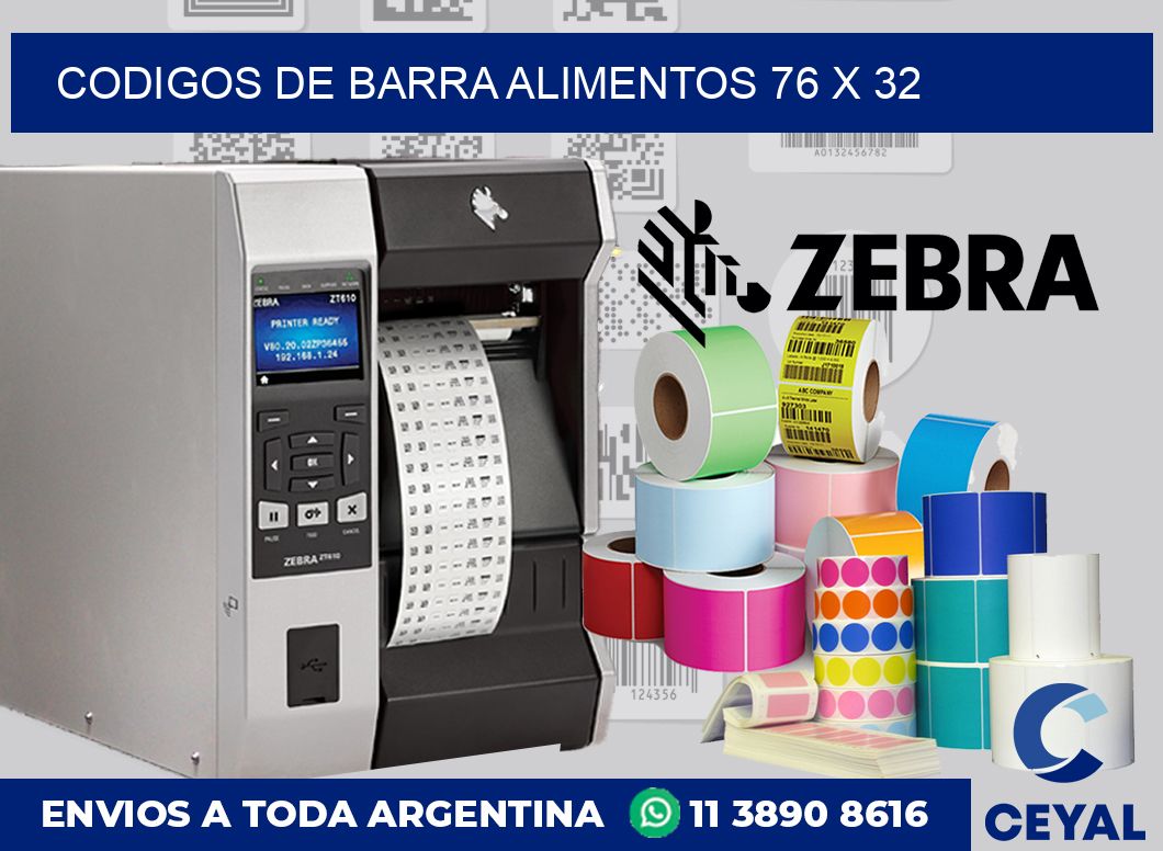Codigos de barra alimentos 76 x 32