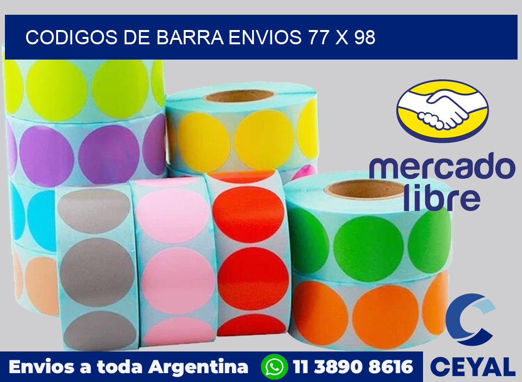 Codigos de barra envios 77 x 98