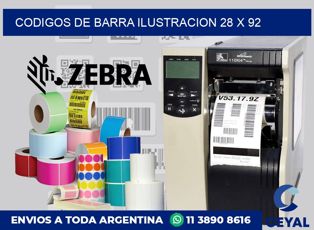 Codigos de barra ilustracion 28 x 92