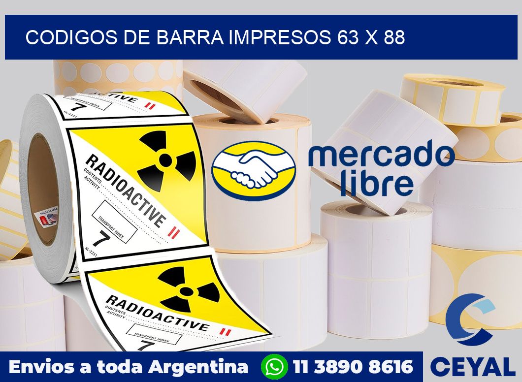 Codigos de barra impresos 63 x 88