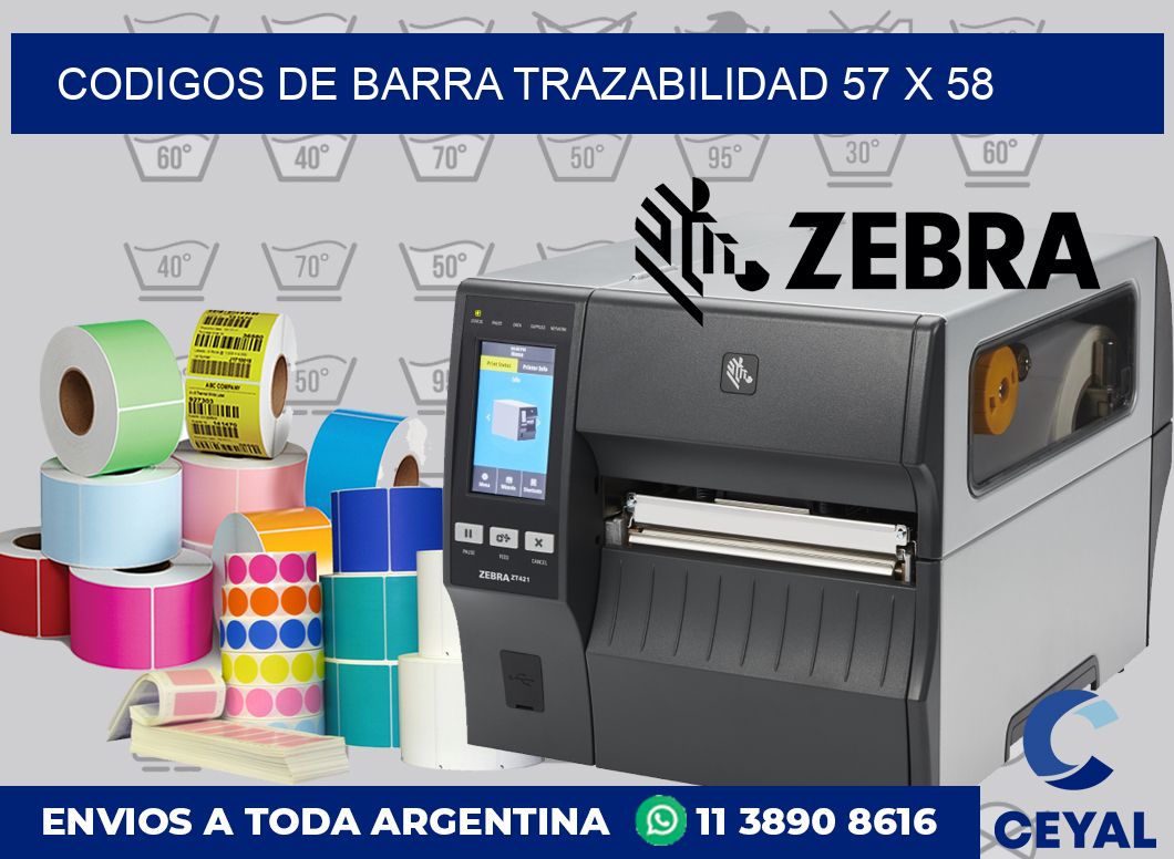 Codigos de barra trazabilidad 57 x 58