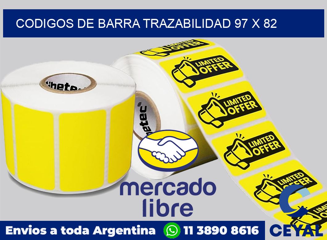 Codigos de barra trazabilidad 97 x 82