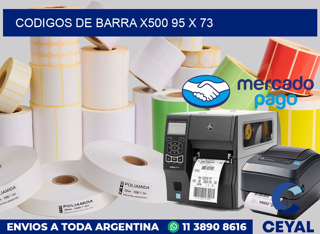 Codigos de barra x500 95 x 73