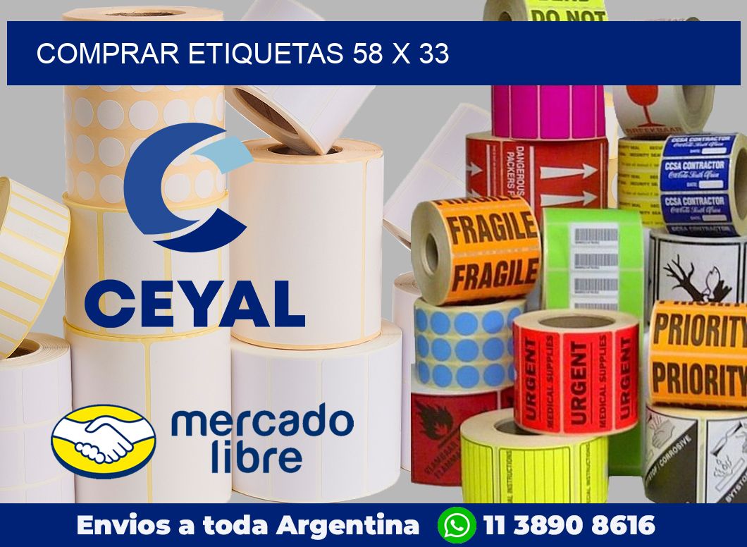 Comprar etiquetas 58 x 33