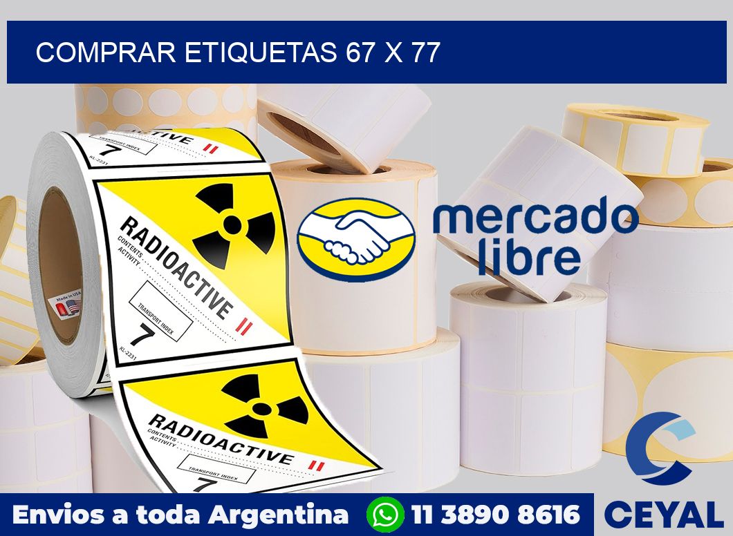 Comprar etiquetas 67 x 77