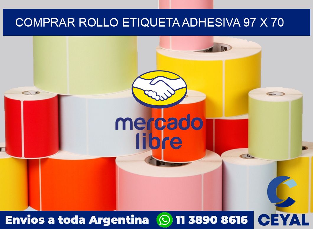 Comprar rollo etiqueta adhesiva 97 x 70
