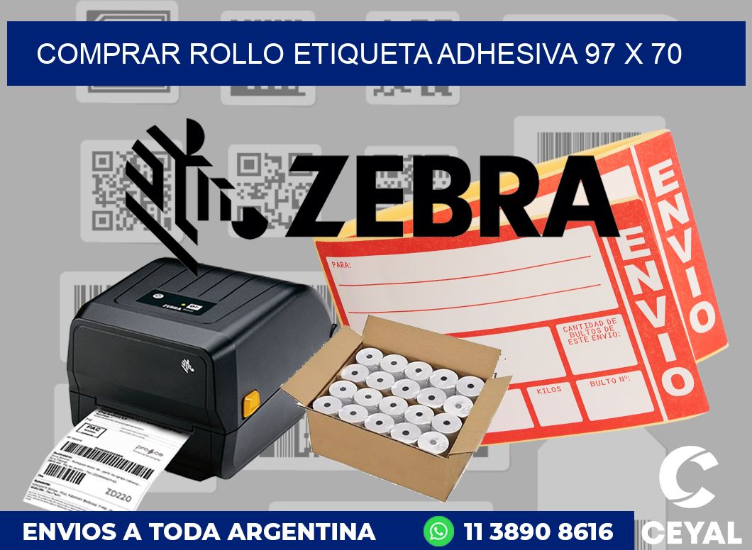 Comprar rollo etiqueta adhesiva 97 x 70