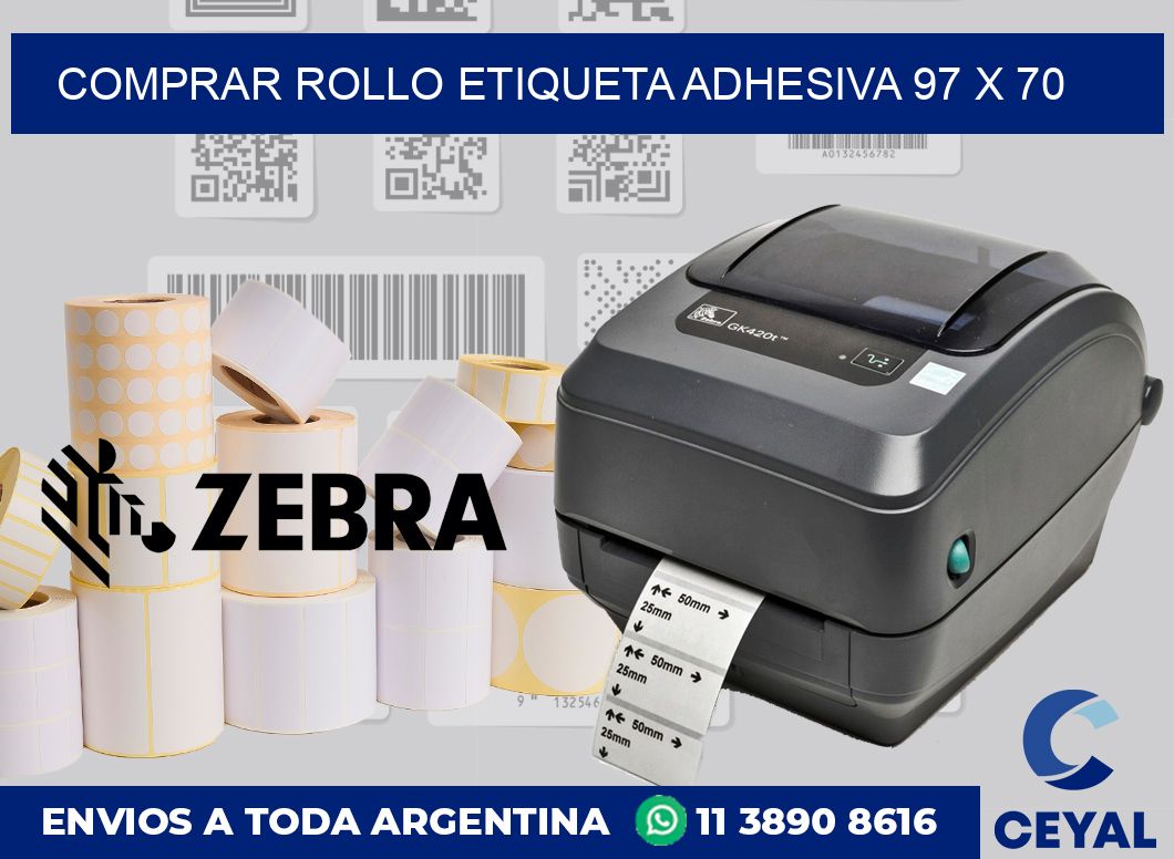 Comprar rollo etiqueta adhesiva 97 x 70