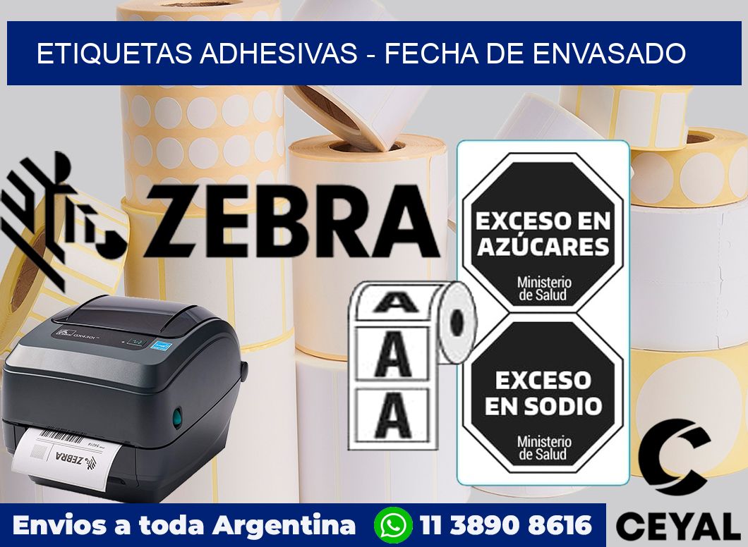 ETIQUETAS ADHESIVAS - FECHA DE ENVASADO