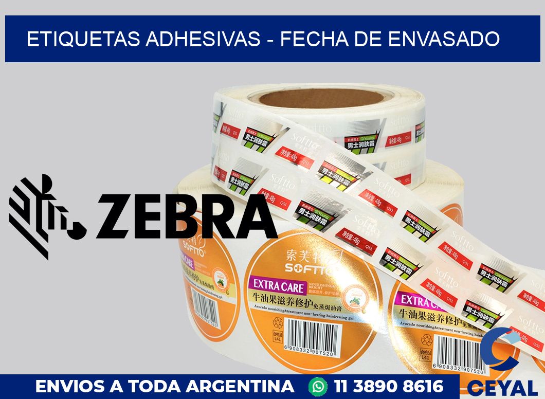 ETIQUETAS ADHESIVAS - FECHA DE ENVASADO
