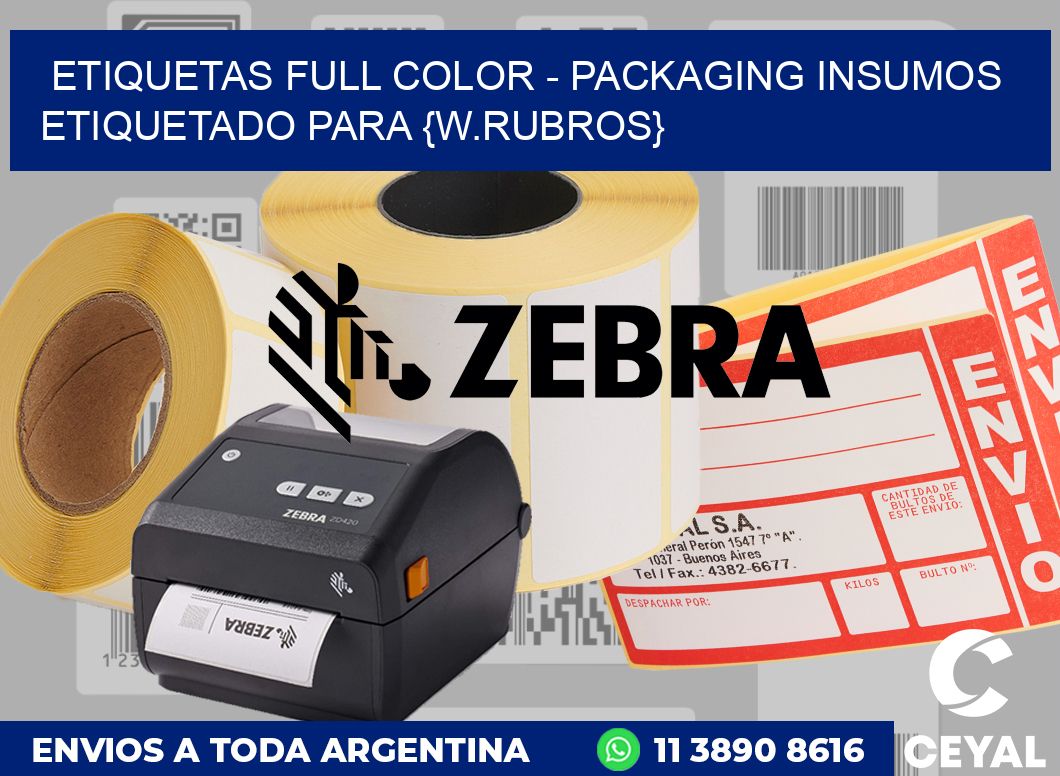 ETIQUETAS FULL COLOR - PACKAGING Insumos etiquetado para Uniformes y ropa de trabajo