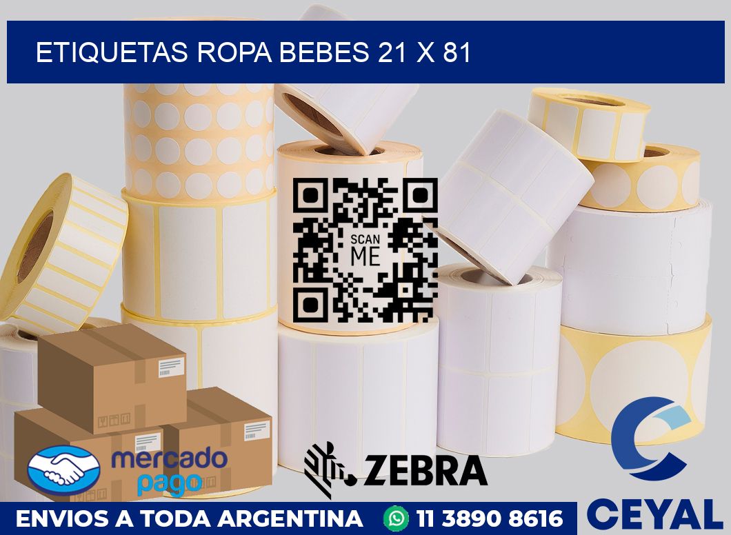Etiquetas ropa bebes 21 x 81