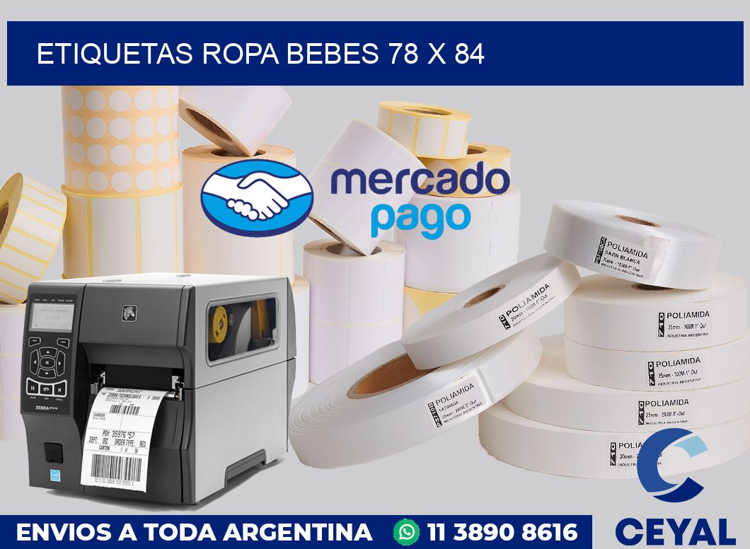 Etiquetas ropa bebes 78 x 84