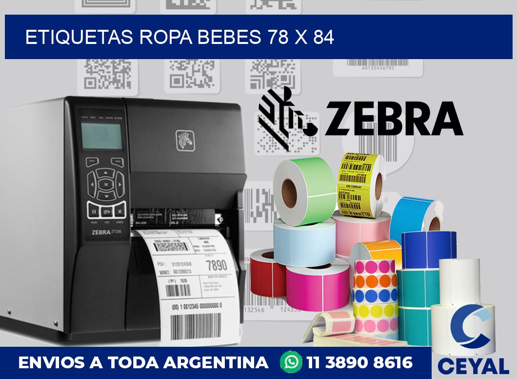 Etiquetas ropa bebes 78 x 84
