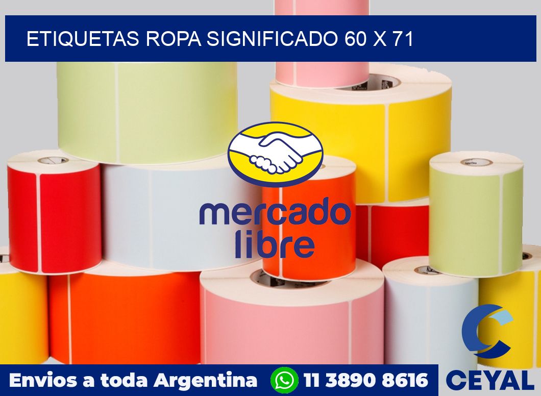 Etiquetas ropa significado 60 x 71