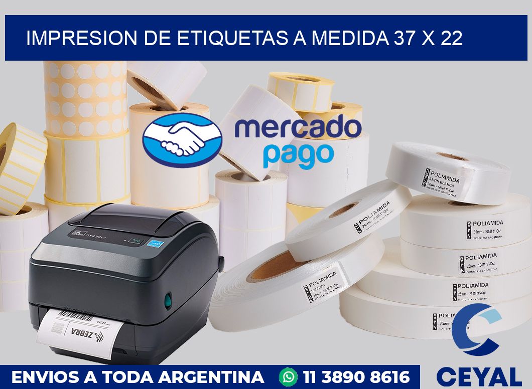 Impresion de etiquetas a medida 37 x 22