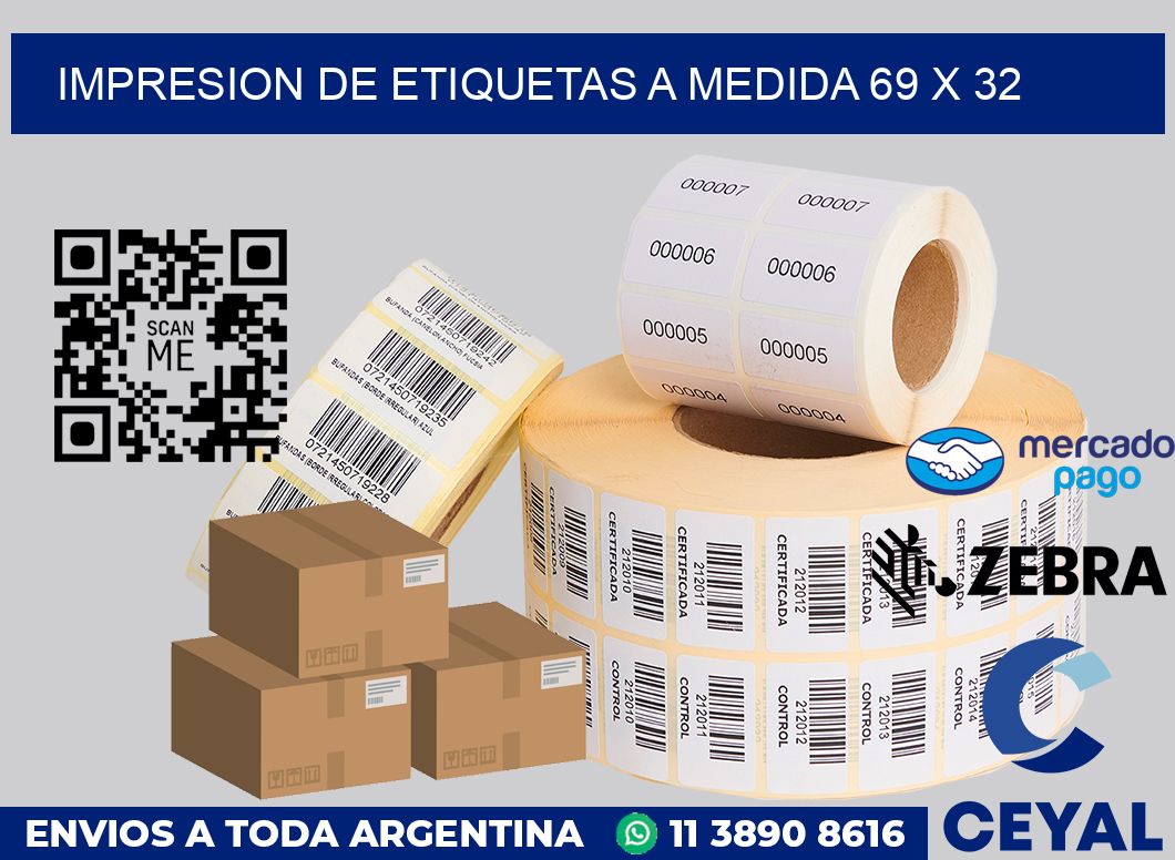 Impresion de etiquetas a medida 69 x 32