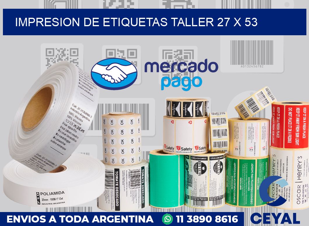 Impresion de etiquetas taller 27 x 53