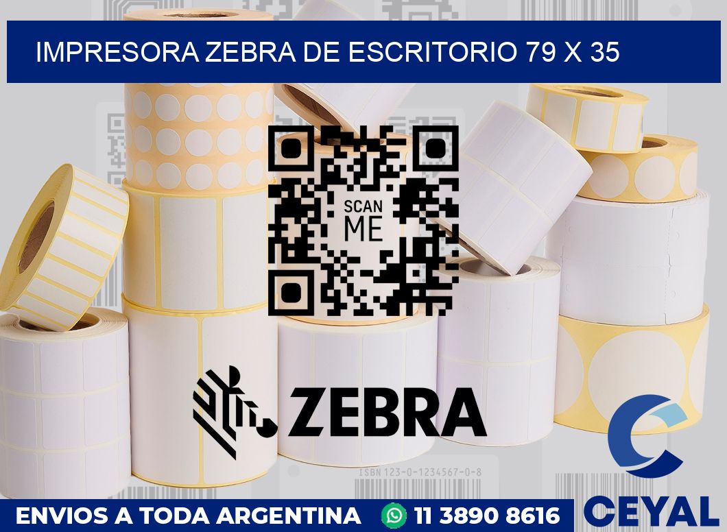 Impresora Zebra de escritorio 79 x 35