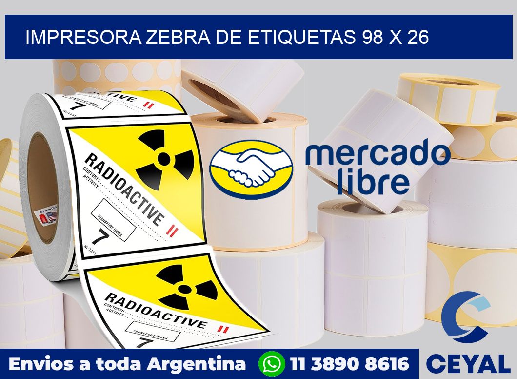 Impresora Zebra de etiquetas 98 x 26