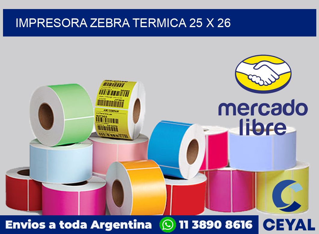 Impresora Zebra termica 25 x 26
