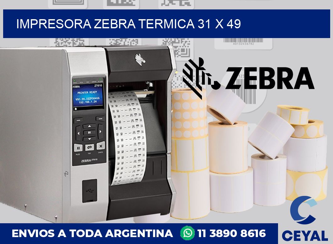 Impresora Zebra termica 31 x 49
