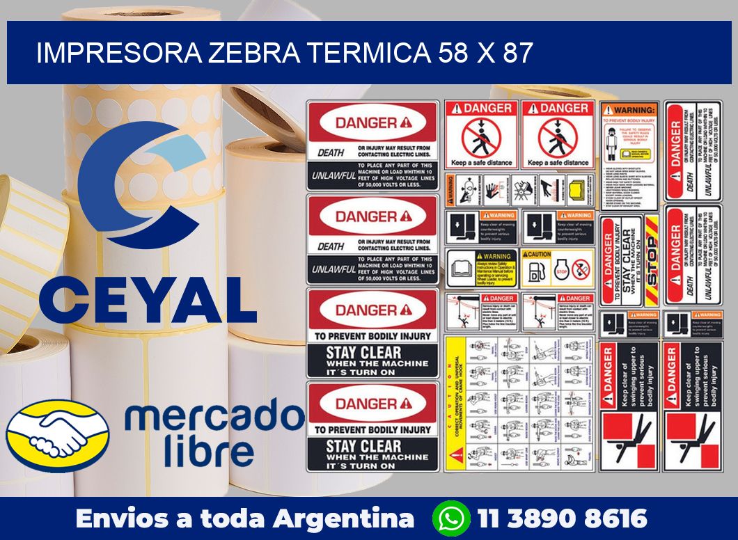 Impresora Zebra termica 58 x 87