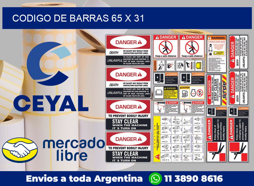 codigo de barras 65 x 31