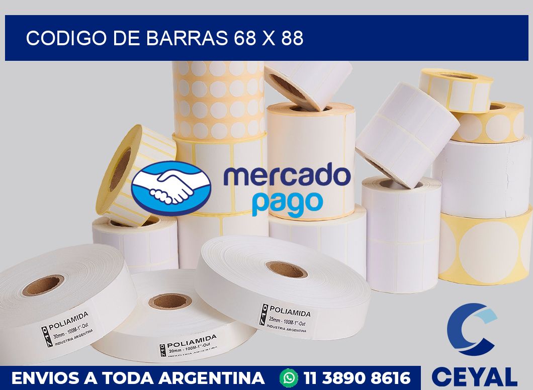 codigo de barras 68 x 88
