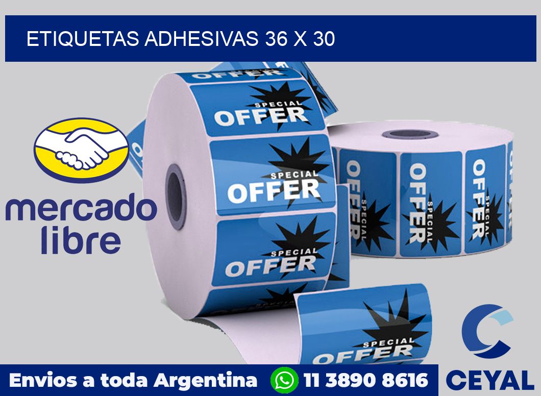 etiquetas adhesivas 36 x 30