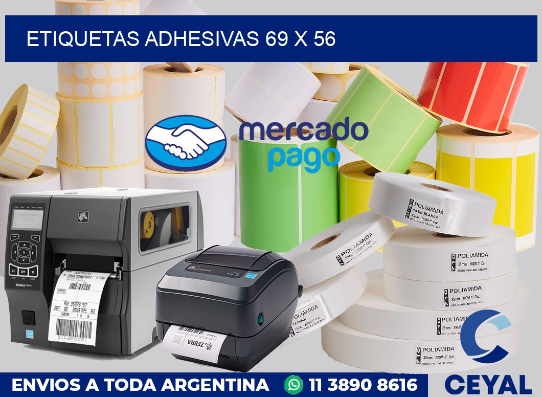 etiquetas adhesivas 69 x 56