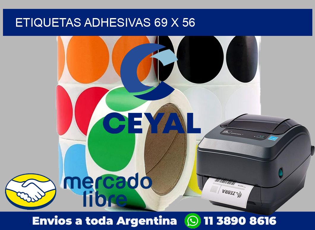 etiquetas adhesivas 69 x 56
