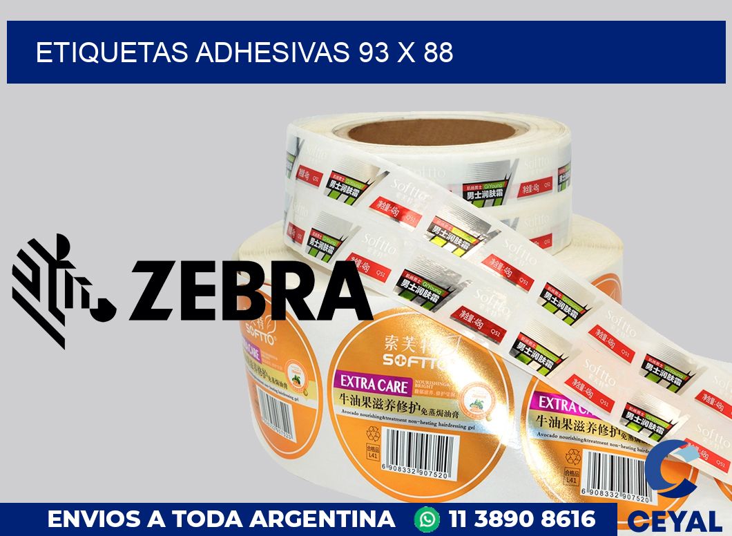 etiquetas adhesivas 93 x 88